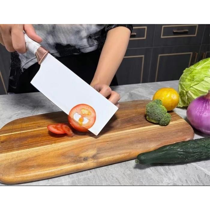 (Funnycook) Set Pisau Marble Stainless Steel Japanese Knife Multifungsi / Alat Dapur Knife Set High
