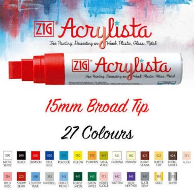 

zig kuretake acrylista big & broard 15mm kode 1000