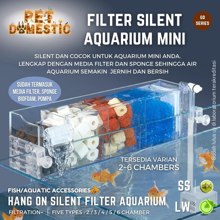 Filter Gantung Akrilik Hangin Hang on Filter Aquarium Mini