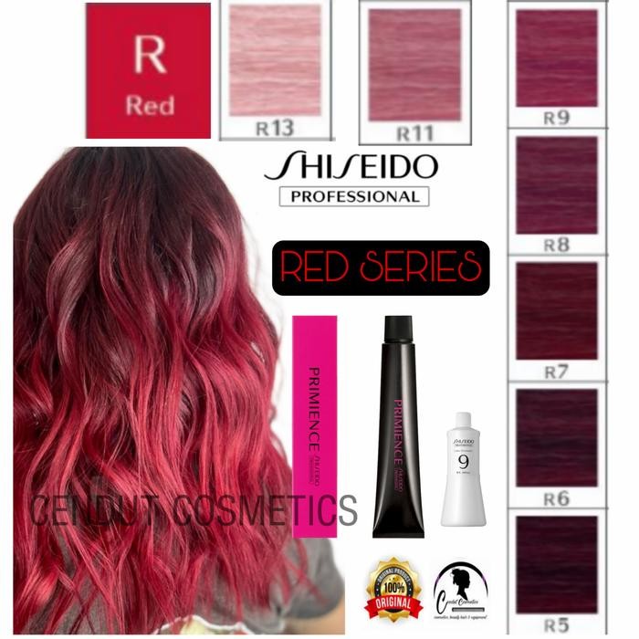 Shiseido hair color RED SERIES, cat Shiseido seri warna merah
