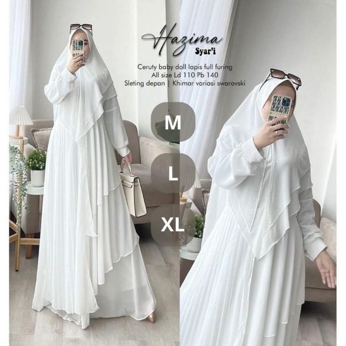 (Expert) Baju Gamis Wanita Syari Terbaru Set Hijab Khimar Pesta Jumbo Busui