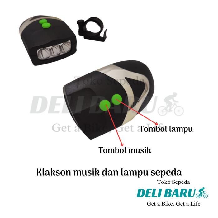 Delibaru Lampu Dan Klakson Musik Suara Sirine Sepeda Bel Sepeda Anak Bmx