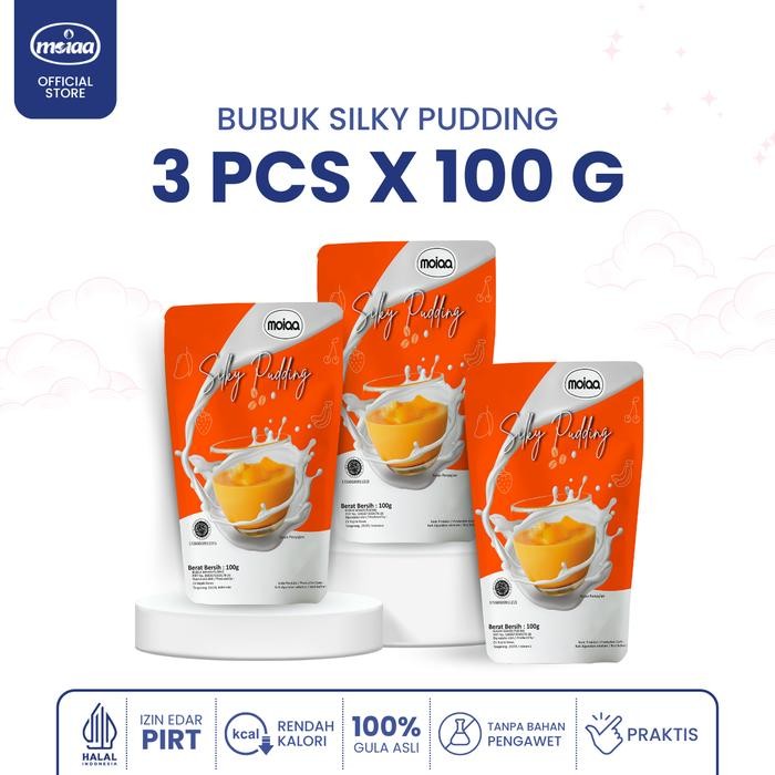 

Paket Hemat 100g - Silky Puding MOIAA 100g isi 3pcs / Bebas mix rasa silki puding