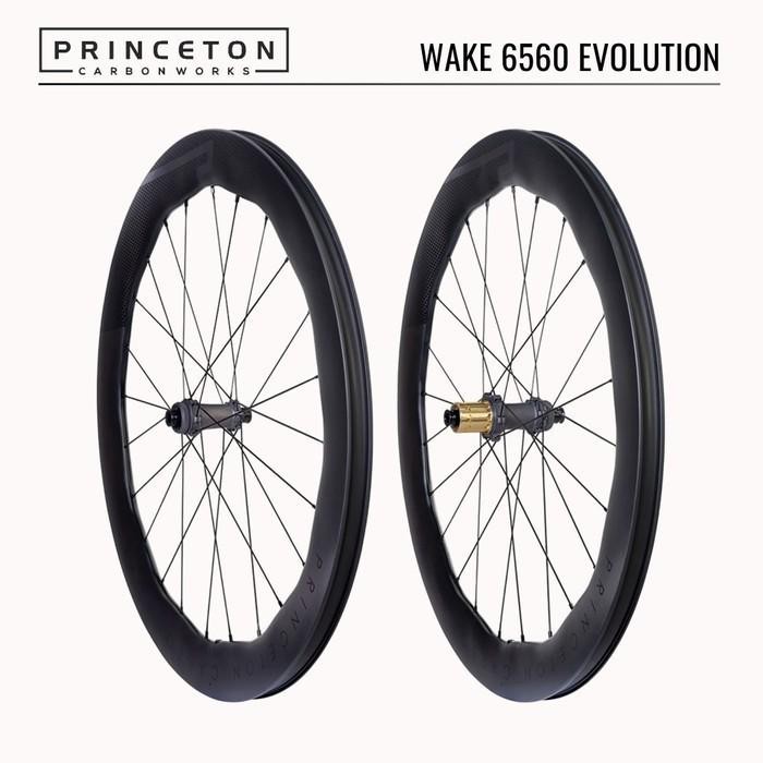 Wheelset Princeton Carbon Works Wake 6560 Evolution Disc Brake - Hub Tactic Black Matt Decal