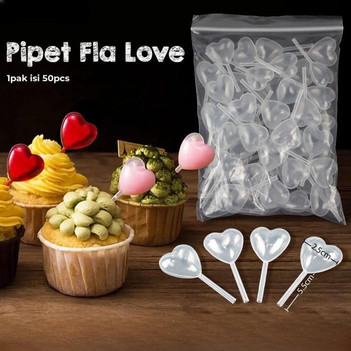 

Pipet Fla Puding (Per 50Pc) Bentuk Hati.