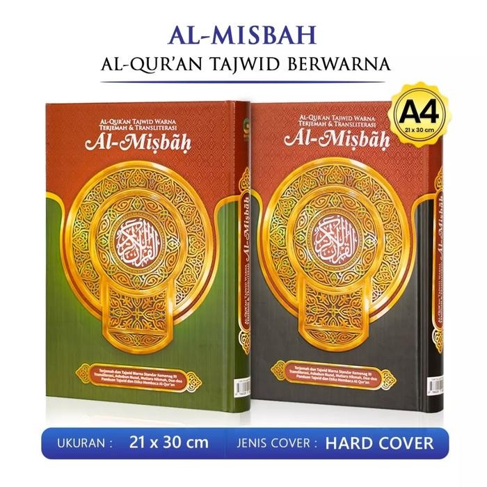 

Al-Quran Al-Misbah Tajwid Warna Terjemah & Latin A4 Hard Cover 21X30Cm Standar Kemenag Ri