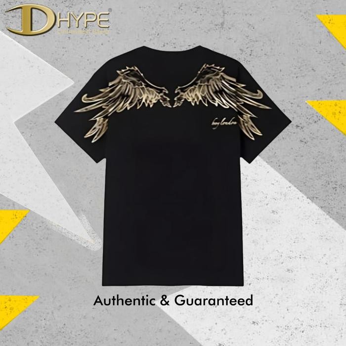 BOY LONDON GOLD WINGS SS25 TEE BLACK 100% Authentic