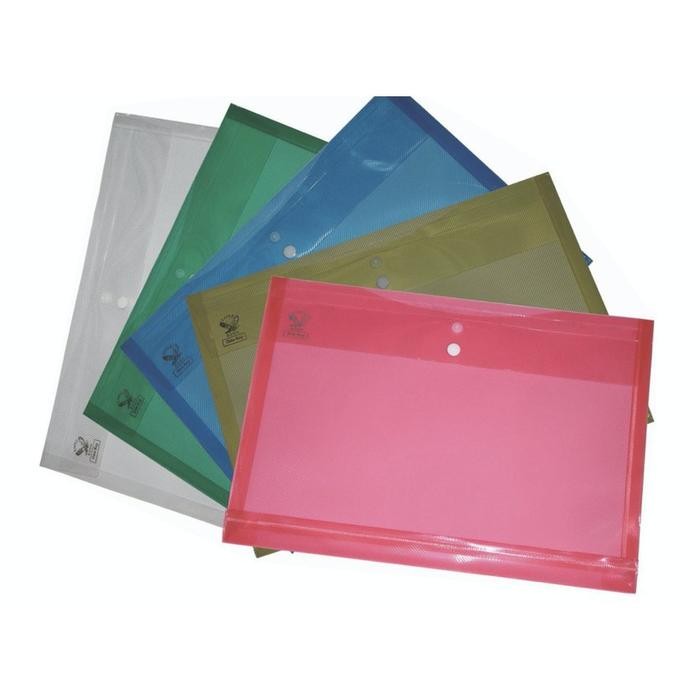 

Ready- (Lusin) Data Bag Map Plastik Lebar Kancing Satu - Eagle Files E-215H