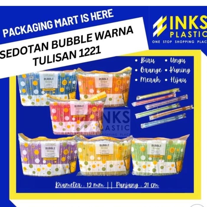 Sedotan Bubble Boba Warna Steril Runcing Pasti Diskon