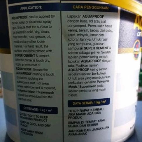 Aquaproof 4Kg Galon Waterproof Aquaproof Galon 4Kg Waterproofing Anti Bocor Variasi Warna 4Kg Galon