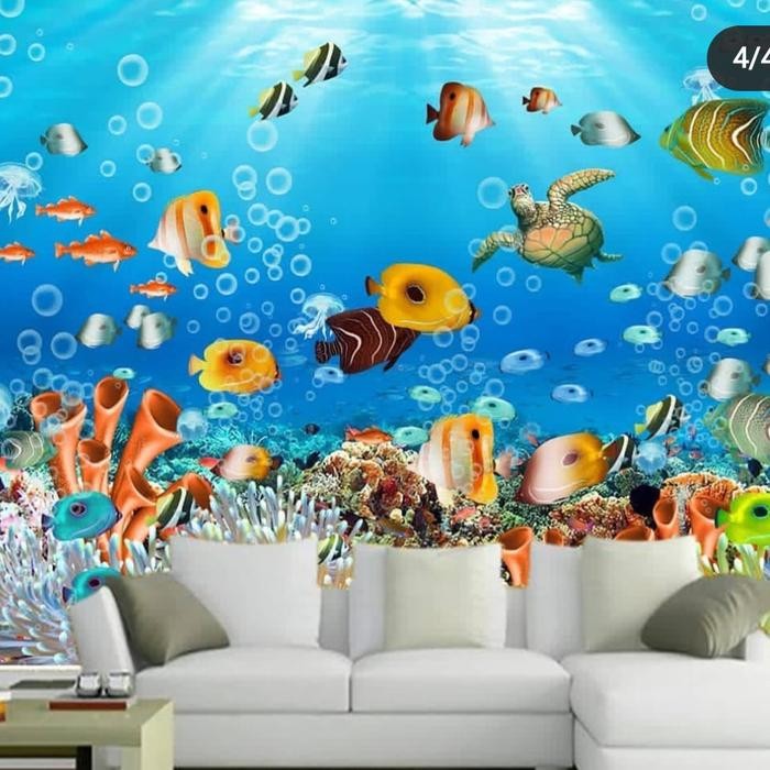 Wallpaper 3D Aquarium #Gratisongkir