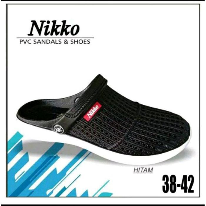 sandal sepatu pria selop karet nikko sandal bapau anti air