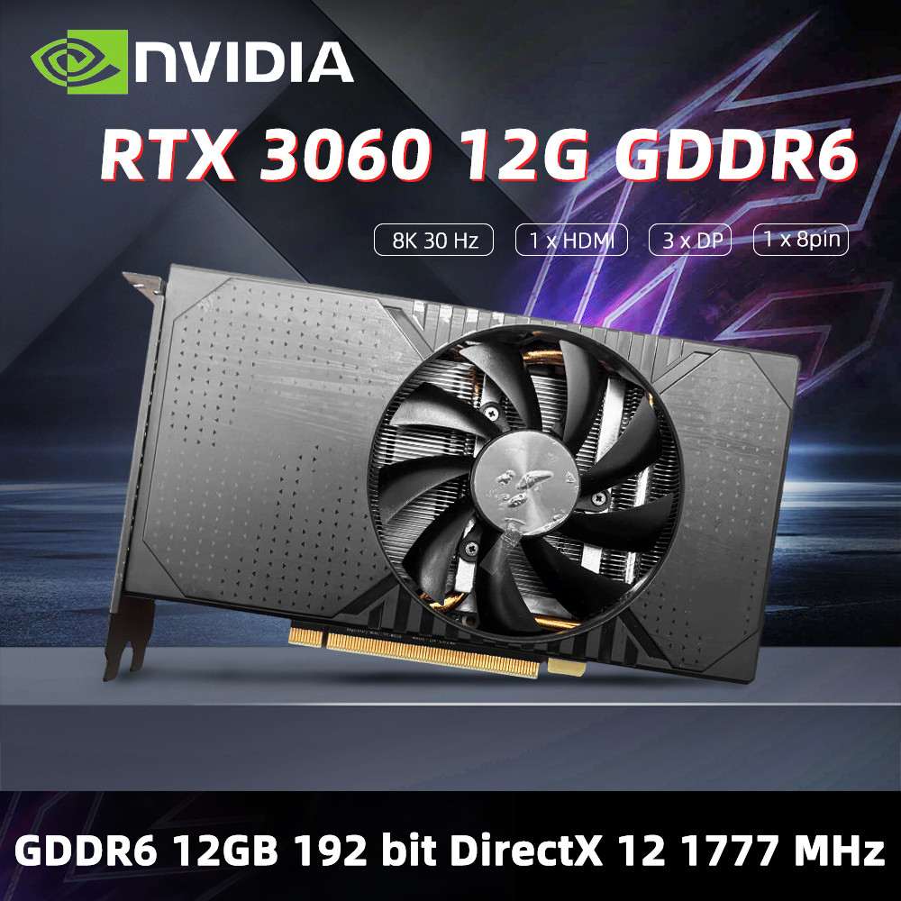 Nvidia GeForce RTX 3060 12GB GDDR Graphics Card RTX3060 NVIDIA GPU Rtx 3060 Gaming Video Card Placa