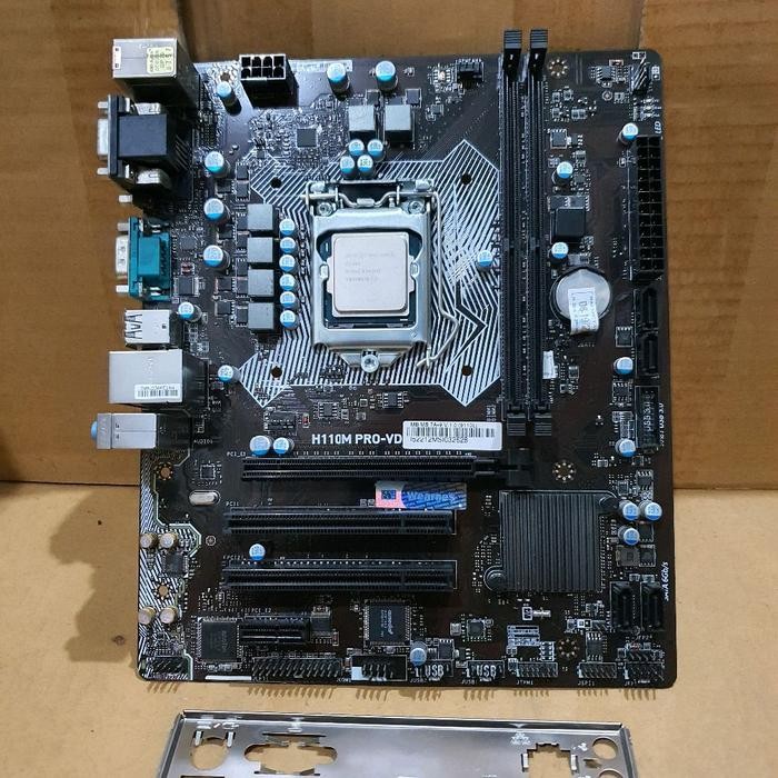 Jual mobo H110M PRO-VD + processor G4500, motherboard socket 1151 (wearnes)