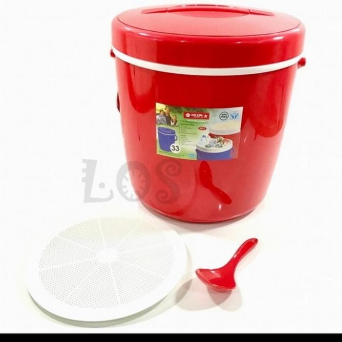 Rice Bucket Lion Star 33 Liter Termos Nasi Jumbo Besar Tempat Es Ice Pasti Diskon