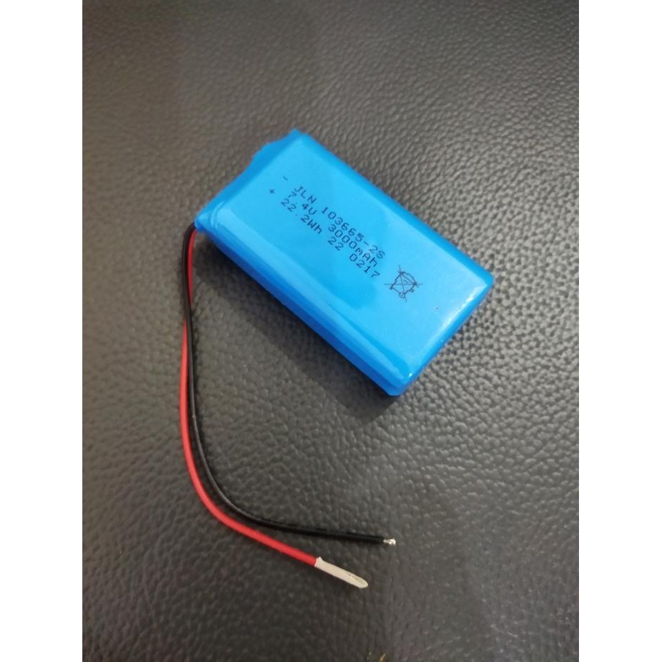 Battery 7.4V 3000Mah Li-Ion Lipo Cells Baterai Lithium Li-Po Polymer