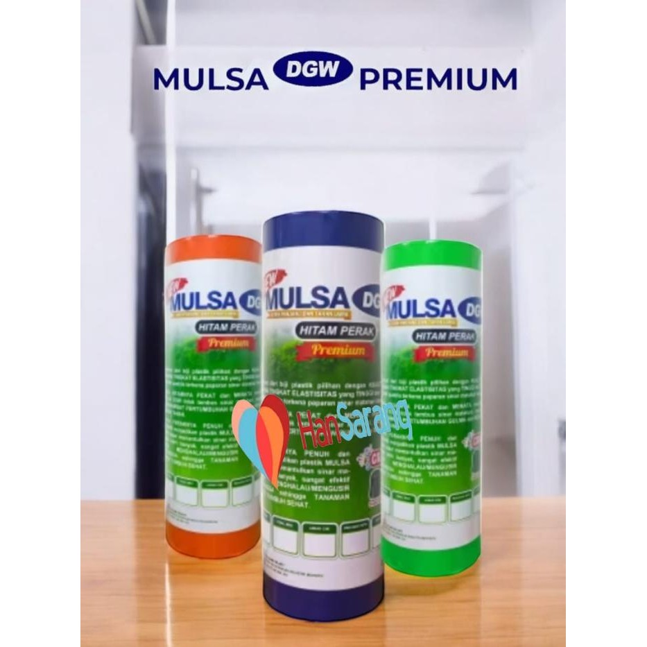 Mulsa Hitam Perak 1 Roll 8Kg 40/80 CM DGW PREIUM Plastik Mulsa Perak Mulsa Silver Plastik Pertanian