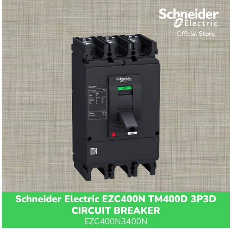ORIGINAL Schneider MCCB 400 AMPERE EZC400N CIRCUIT BREAKER-EZC400N3400N 3 POLE 400A 400 AMPER