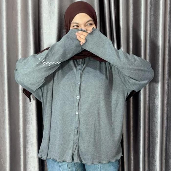 Ready- Cardigan Jumbo Bigsize Wanita Lengan Panjang Ld 120 - 140 Kardigan Oversize Outer #Flassale