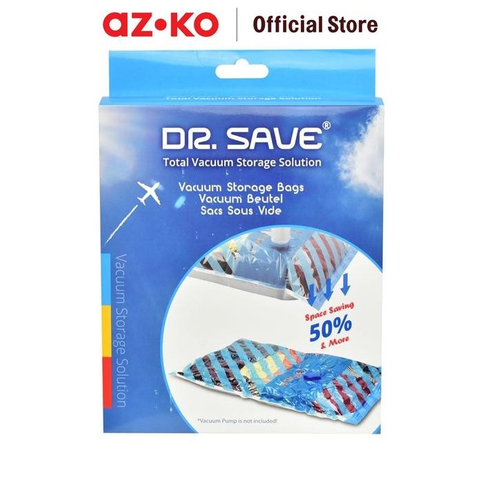 AZKO Dr. Save Set 4 Pcs Kantung Vakum Mini Travel Packaging Vakum Pembungkus Baju Anti Udara Kantong