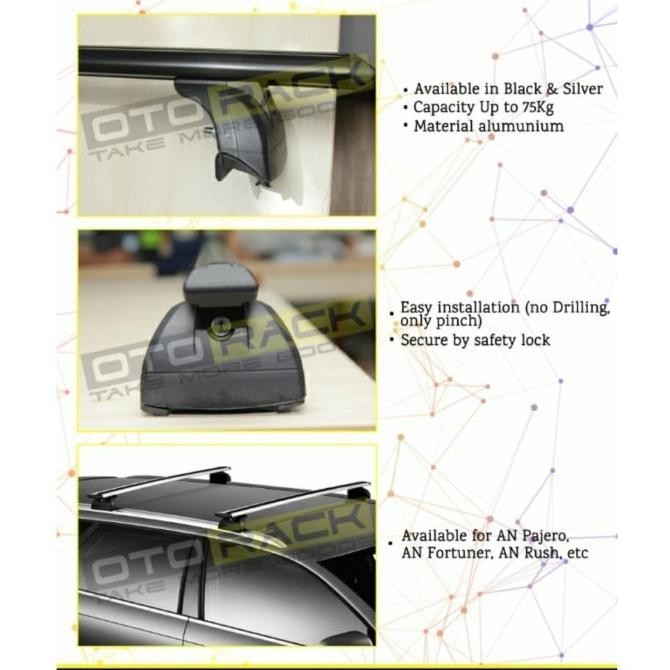 Cross Bar Otorack Adventure All New Rush Pajero Fortuner