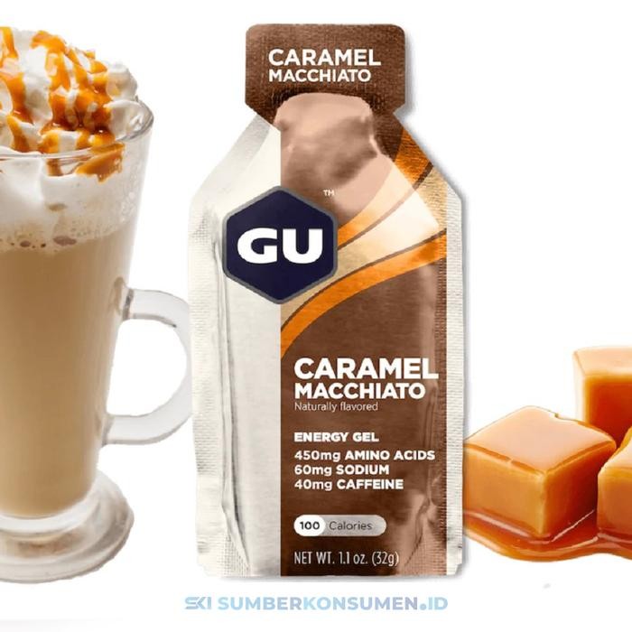 

New GU Energy Gel Caramel Macchiato / Suplemen Fitness Olahraga Fitnes