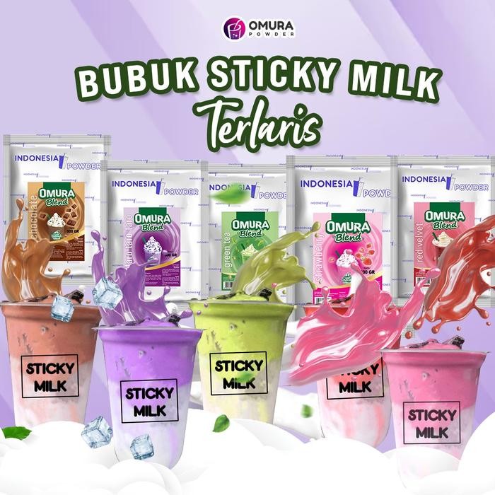 

New STICKY MILK Bubuk Es Sticky Milk Premium Aneka Rasa 1 Kg Mengandung Gula Dan Krimer Es Kwentel
