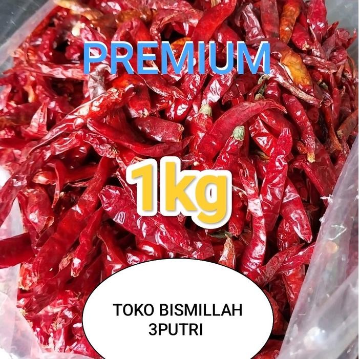 

New 1KG PREMIUM CABE RAWIT SUPER MERAH CABE RAWIT TEJA KERING MURAH Alami Pedas Cabai Rempah