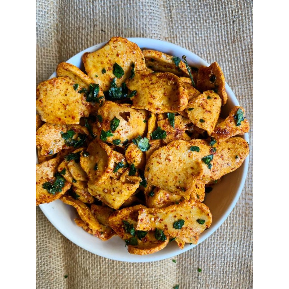 

New BASRENG KOIN EXTRA DAUN JERUK 1 KG - Camilan Snack Pedas Organik Tanpa Pengawet Food