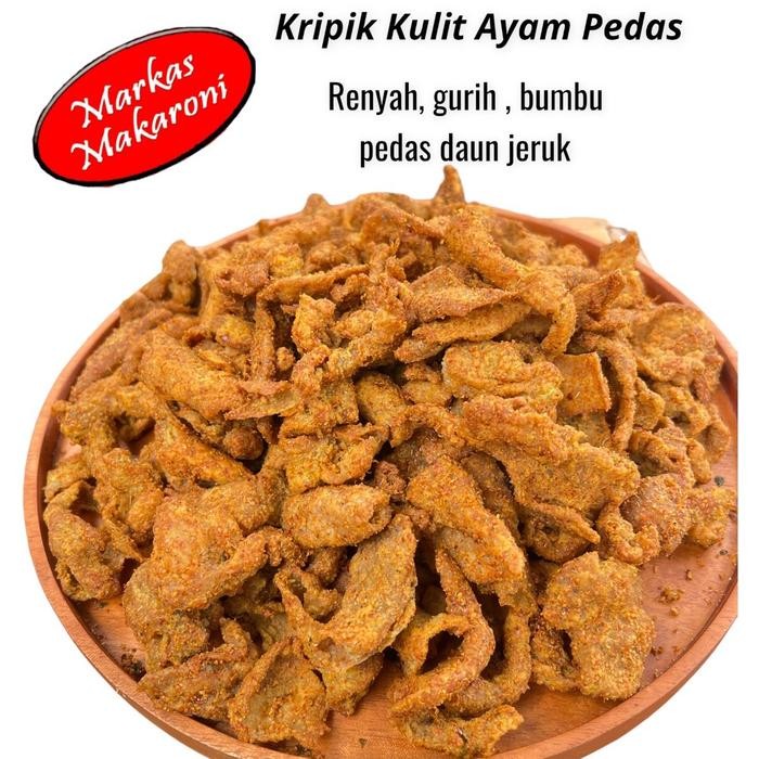 

Kripik kulit ayam pedas daun jeruk 250gr keripik