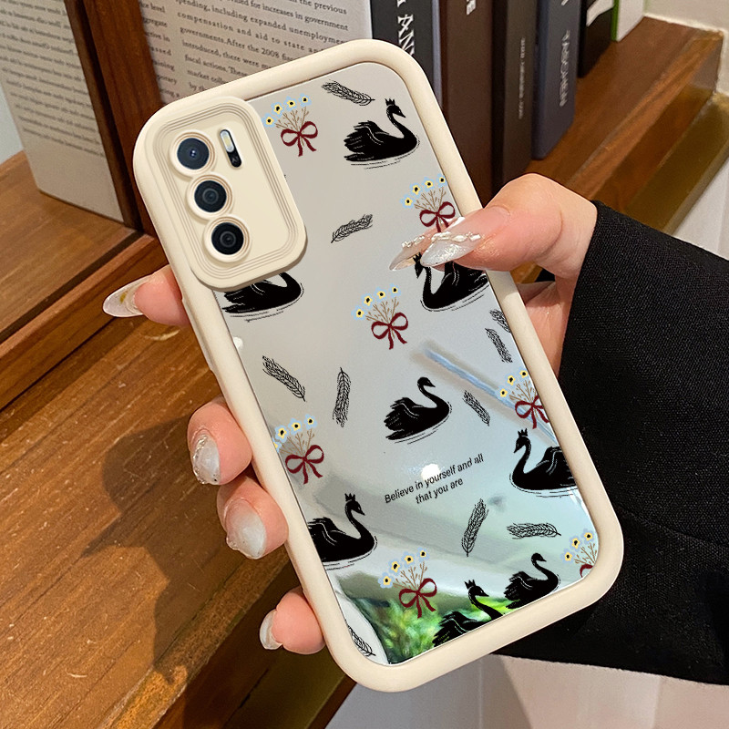 Casing Hp OPPO A16 OPPO A16s OPPO A54s Case Casing Angsa Putih Kasing HP Kesing Silikon Softcase cer