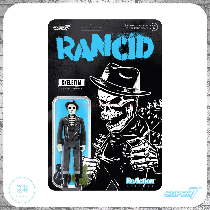 Super7 Rancid ReAction Figure Skeletim Hat Wave 4 Toy Collection Gift Boy Halloween Birthday