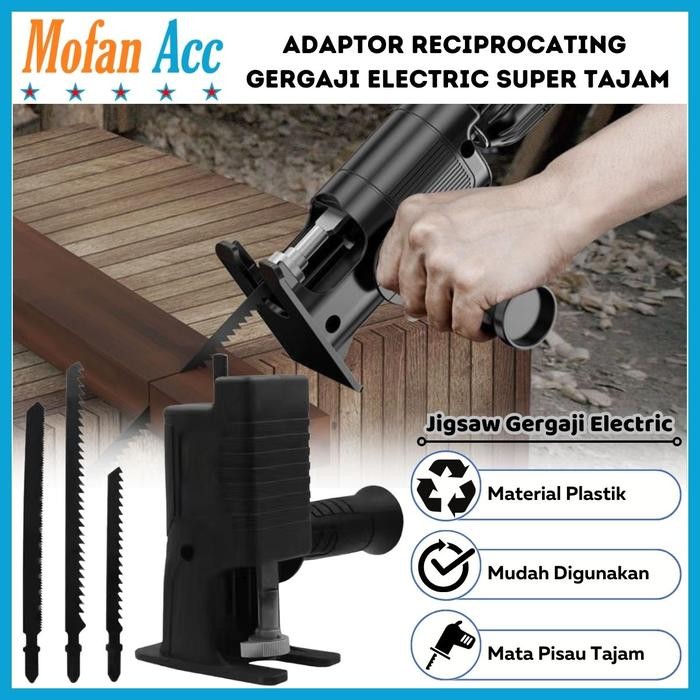 Adaptor Reciprocating Jsaw Gergaji Elektrik Pemotong Kayu Anti Karat