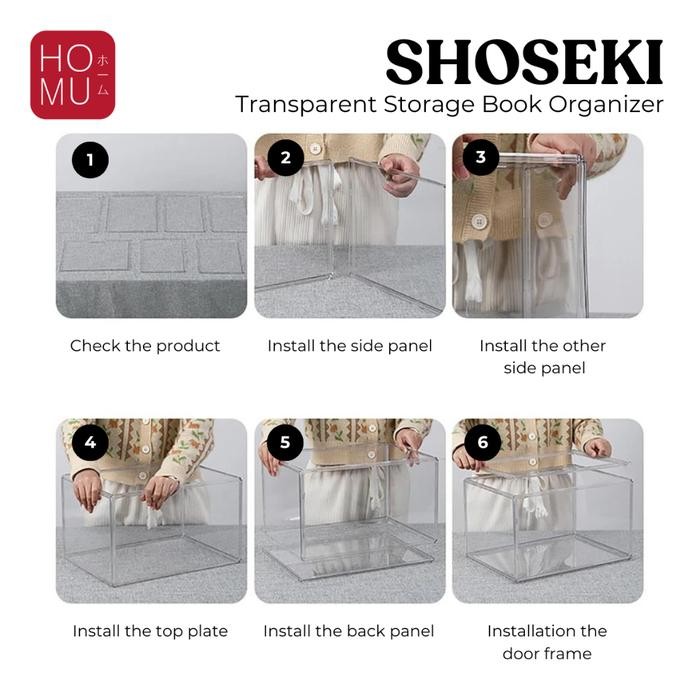 

Kotak Penyimpanan Buku Transparan Homu Shouseki Untuk Koleksi Buku, Novel, Komik, Majalah - Desk