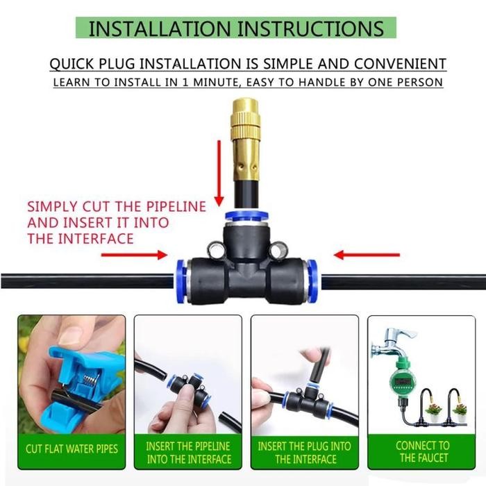 6Set Flexible Micro Sprayer 8Mm Mist Sprayer Tanaman Mist Nozzle #Gratisongkir