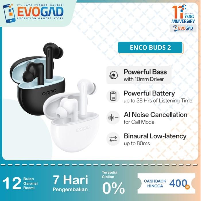 Oppo Enco Buds 2 Oppo Enco Buds2 Powerful Bass Garansi Resmi Oppo Indonesia