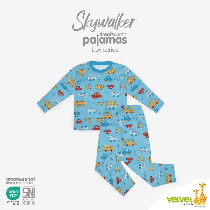 Velvet Junior Piyama Anak Laki-Laki Dreamwear Boys - 1 Stel - Bruum Bruum, Brave Wings, Skywalker