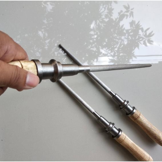READY Stik Asahan Kristal Panjang - Tongkat Pengasah untuk Pisau Golok Arit