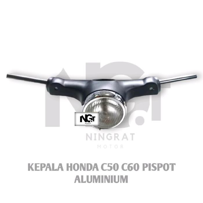 PREMIUM KEPALA BATOK HONDA C50 C60 PISPOT ALUMINIUM SET LAMPU