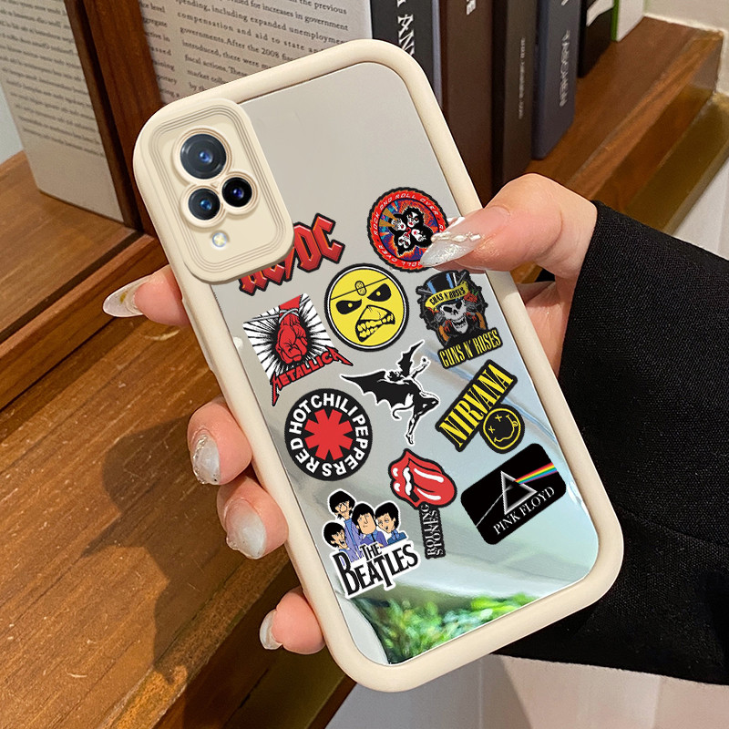 Casing Hp Untuk VIVO V21 5G V21s 5G V21E Y73 2021 Case Tengkorak cermin Kasing tipis Perlindungan Ke