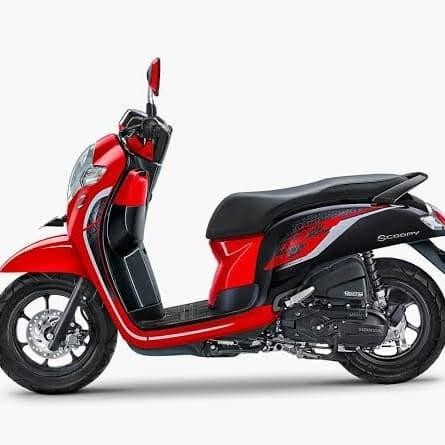 Striping New Scoopy Sporty Fi 2019 Merah Hitam Ori