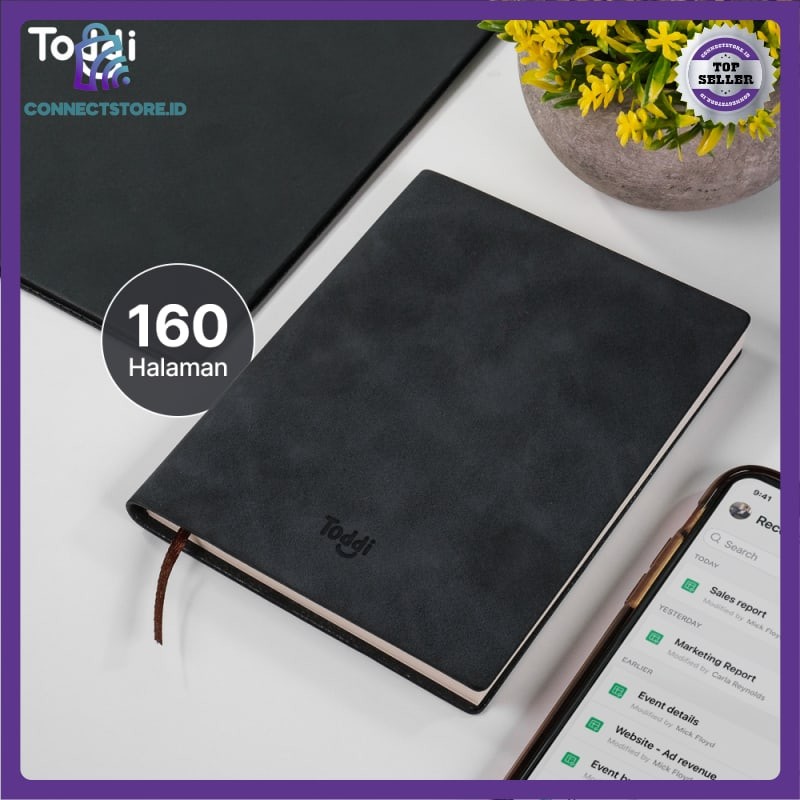 

Buku Jurnal Hardcover Notebook Diary 68GSM 160 Lembar Grid-Hitam