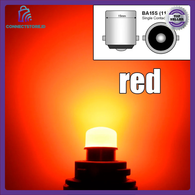 Lampu Sein Mobil Rem Reverse LED 1156 BA15S 12-24V-Merah