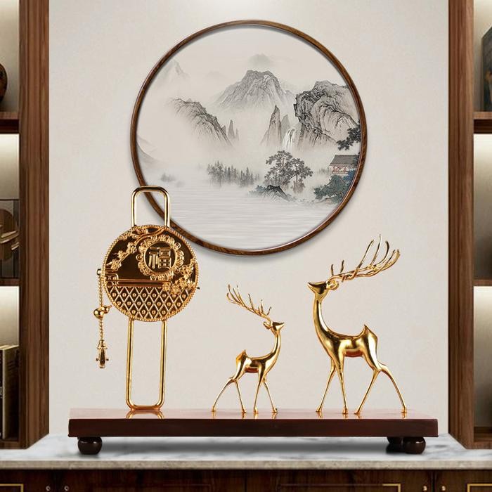 Pajangan Rumah Rusa Grand Opening Kantor Hiasan Mewah Bahan Tembaga