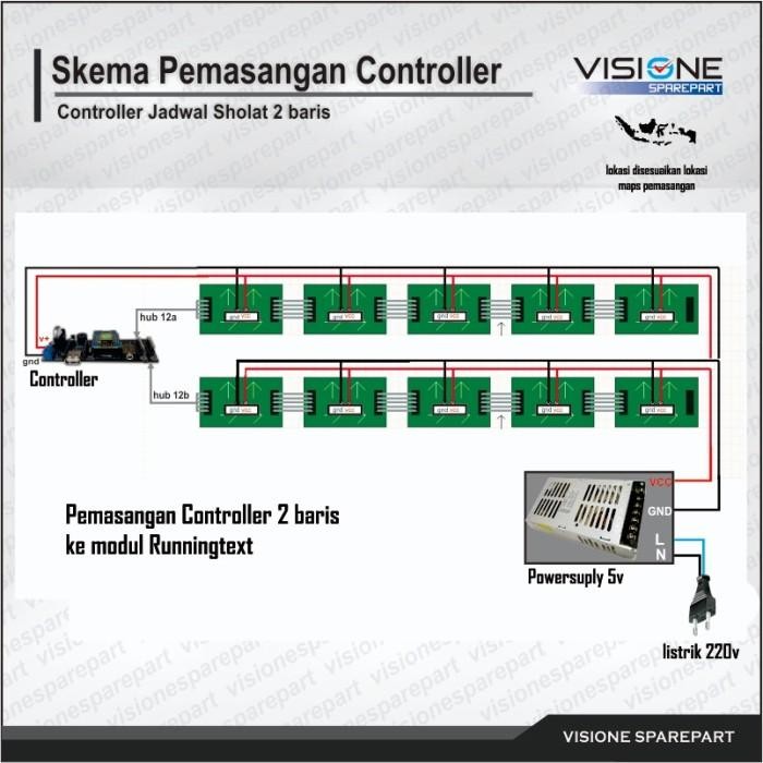 Diy Kit Jam Sholat Digital Masjid Runningtext P10 Rgb 12 Panel 32 Best