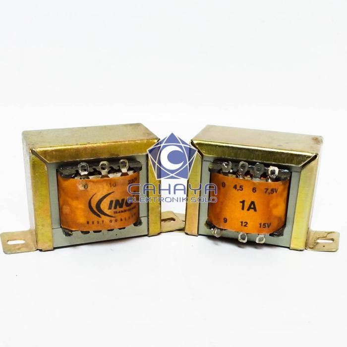 Trafo 1A King 0-15V Non CT Output Murni Ampere Power Supply Adaptor