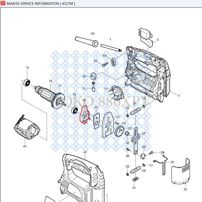 '+'+'+'+] Bearing Case Complete Makita 4327M 4327 Jig Saw Makita 152577-2