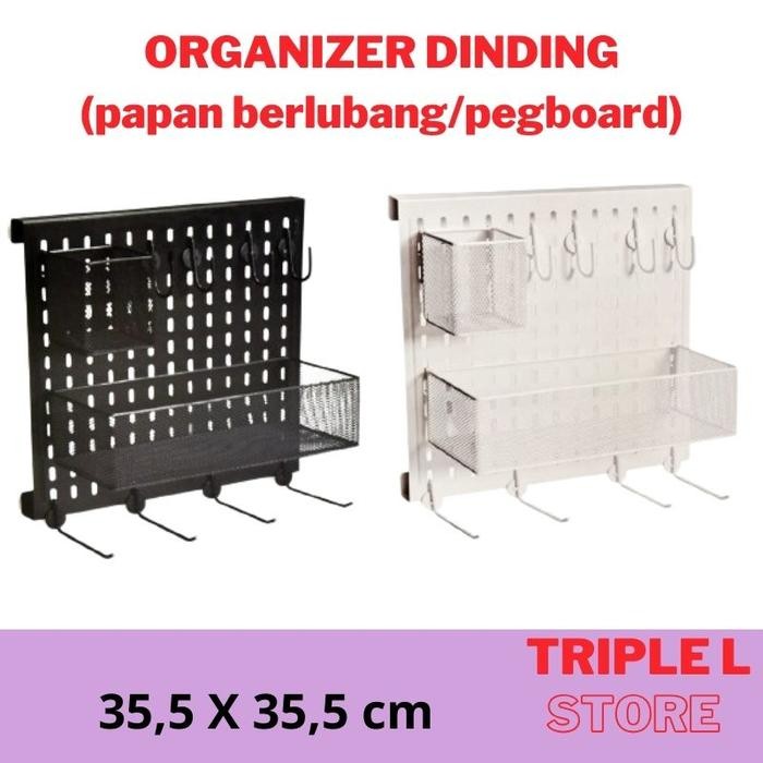

Papan Berlubang Pegboard Rak Dinding Wall Organizer Lengkap