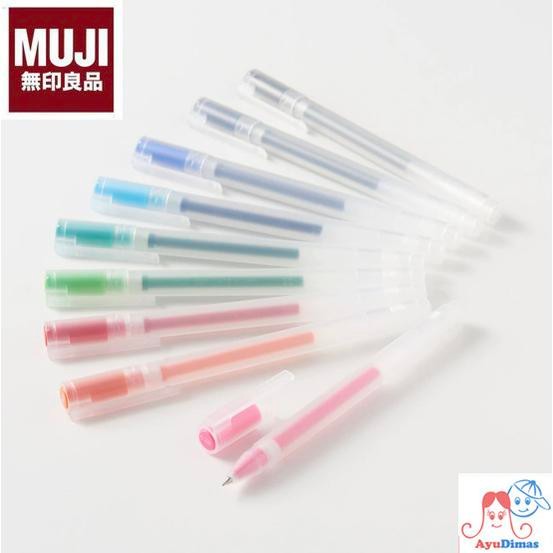 

Muji Gel Ink Pen 0.5mm atau 0.38mm - pulpen warna