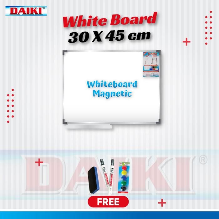 

Papan tulis / whiteboard DAIKI magnetic gantung uk 30x45cm